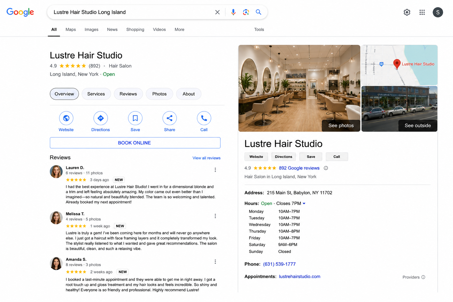 Google Business profile optimization